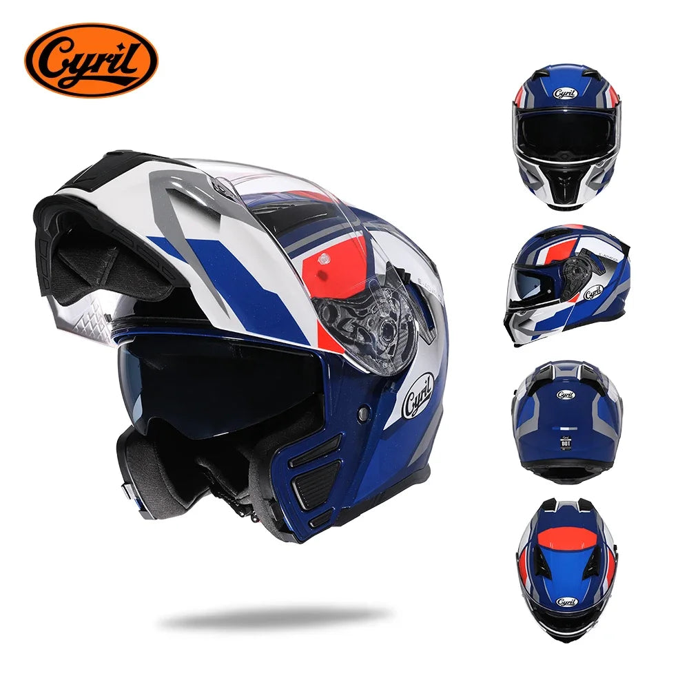 Full Face Motorcycle Helmet with Dual Visor