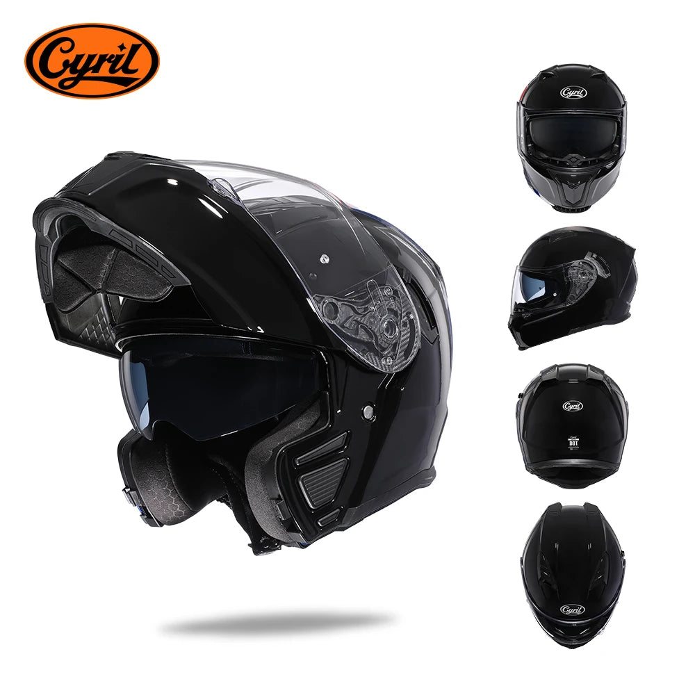 Full Face Motorcycle Helmet with Dual Visor