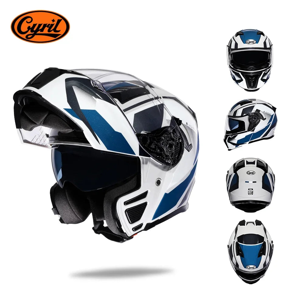 Full Face Motorcycle Helmet with Dual Visor