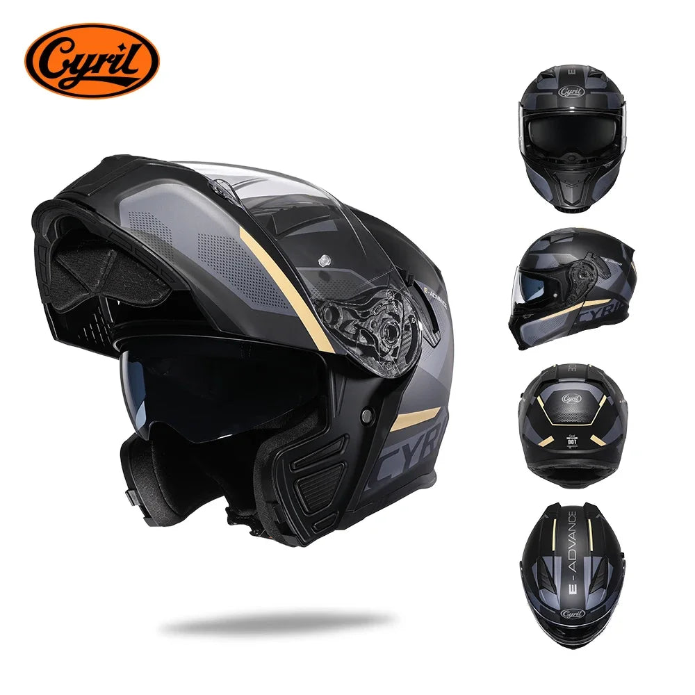 Full Face Motorcycle Helmet with Dual Visor