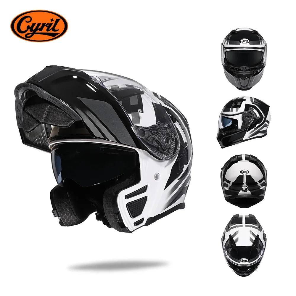 Full Face Motorcycle Helmet with Dual Visor