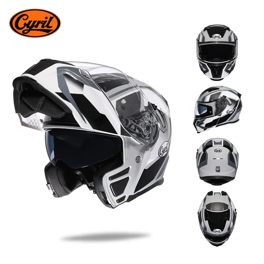 Full Face Motorcycle Helmet with Dual Visor