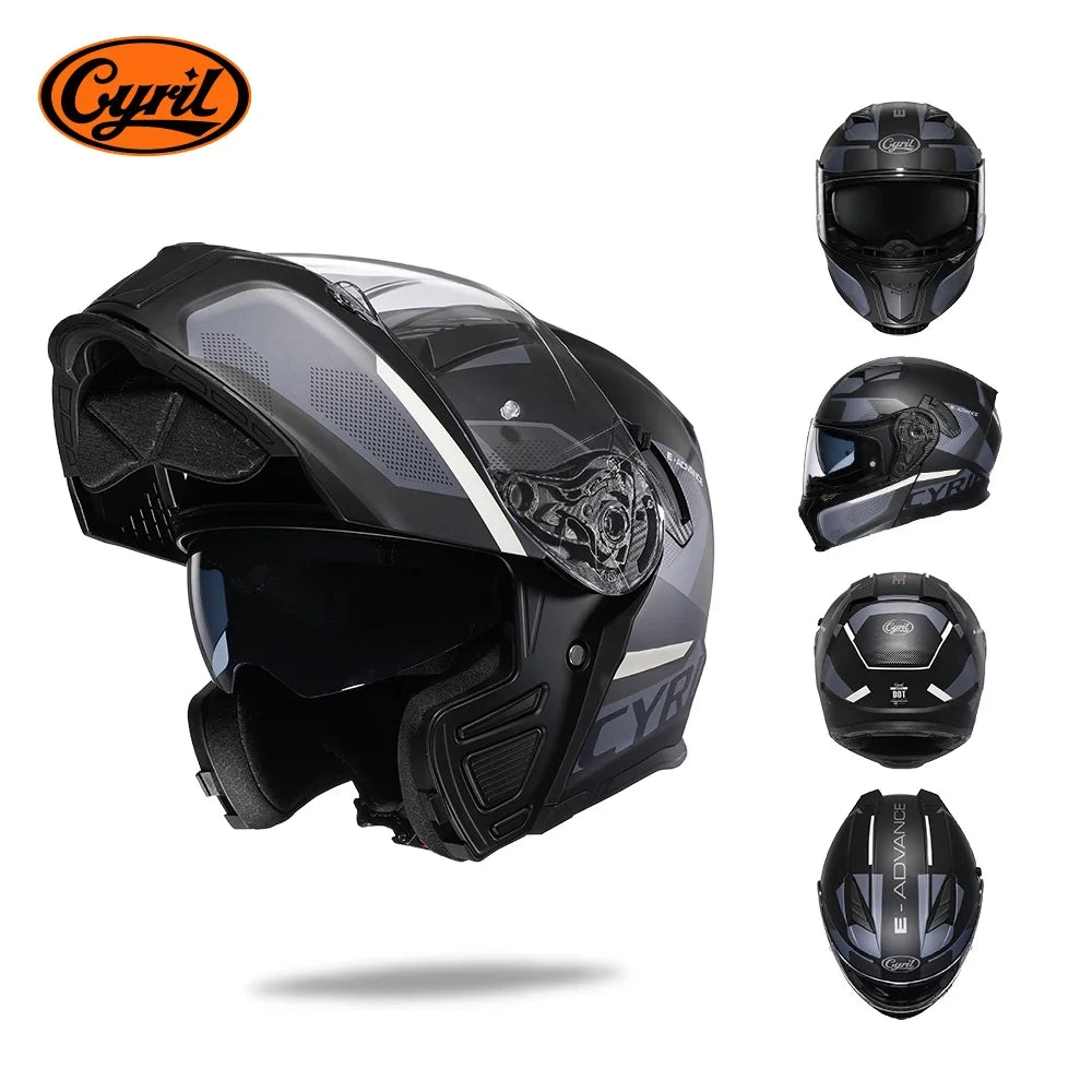 Full Face Motorcycle Helmet with Dual Visor