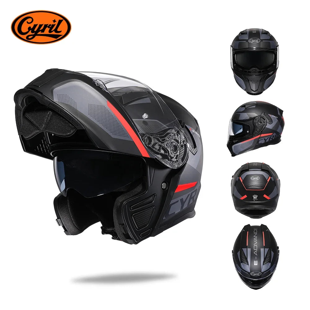 Full Face Motorcycle Helmet with Dual Visor