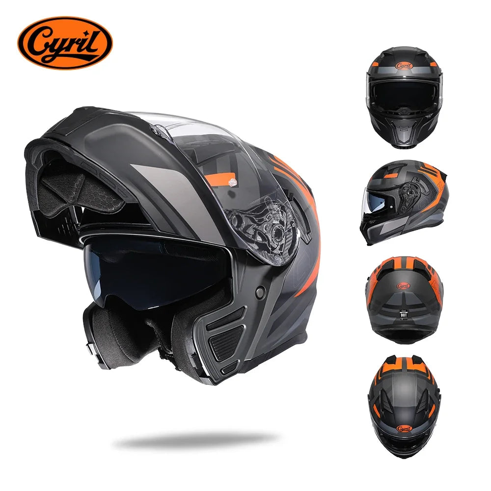 Full Face Motorcycle Helmet with Dual Visor