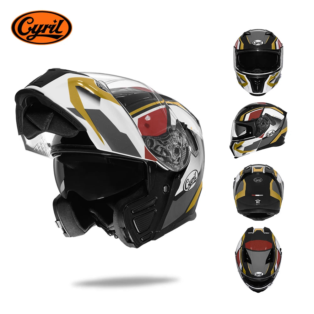 Full Face Motorcycle Helmet with Dual Visor
