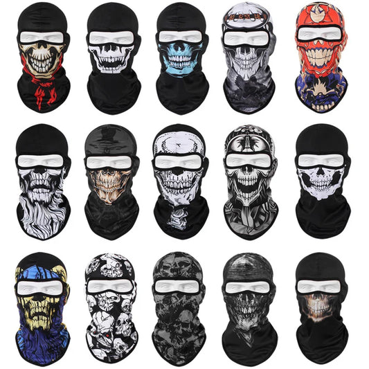 Motorcycle Balaclava Skull Print