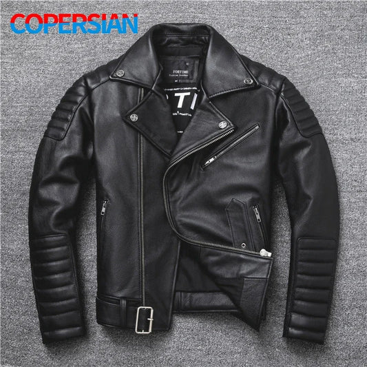 Heavy locomotive motorcycle leather jacket