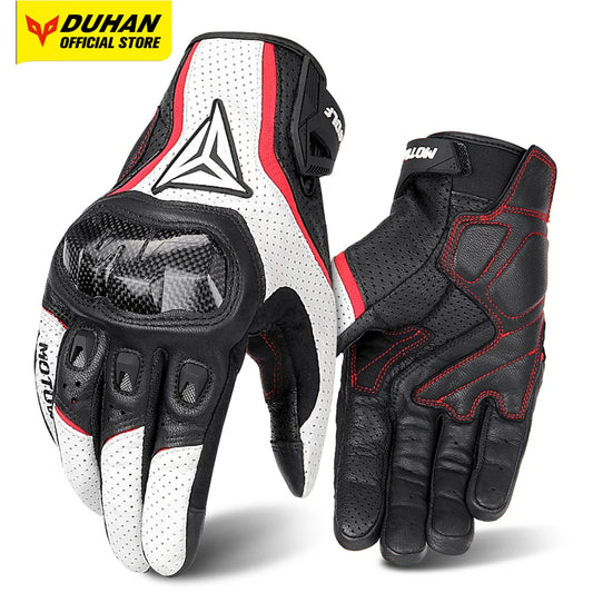 Motorcycle Gloves Breathable Real Leather